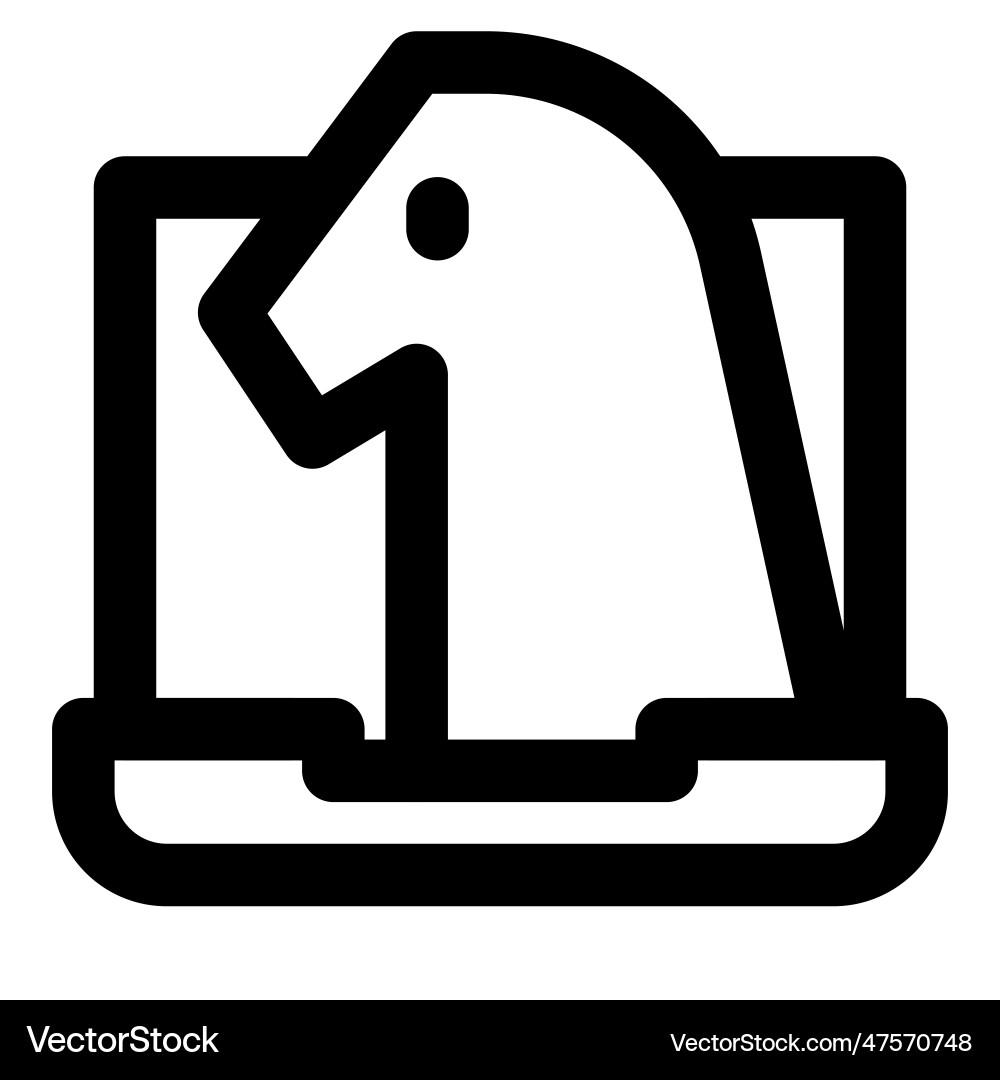 Trojan a type of computer malware vector image