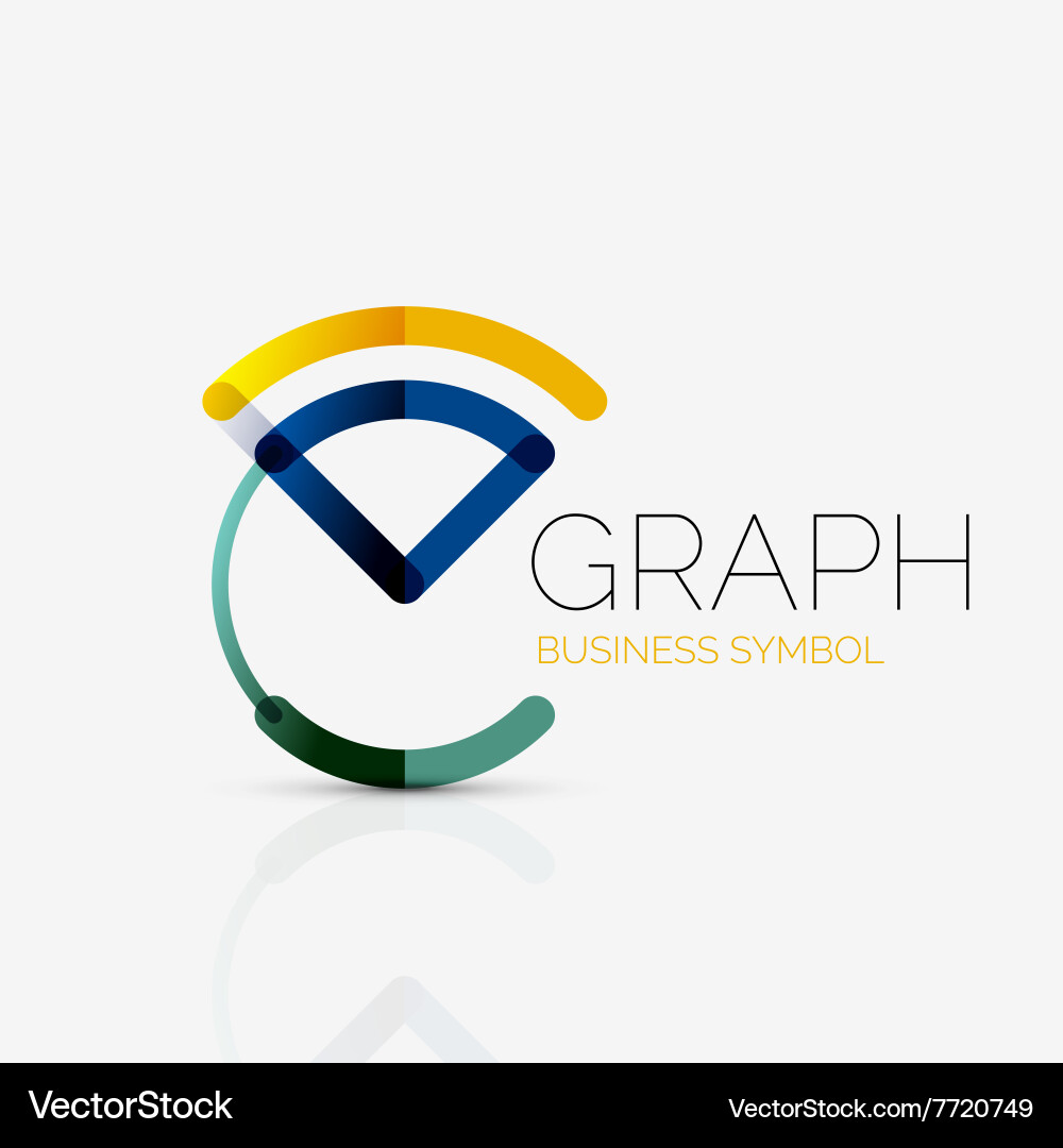 Abstract logo idea linear chart or graph Vector Image