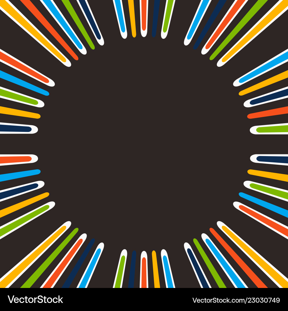 Abstract of simple colorful stripe line in center Abstract of simple colorful stripe line in center vector image
