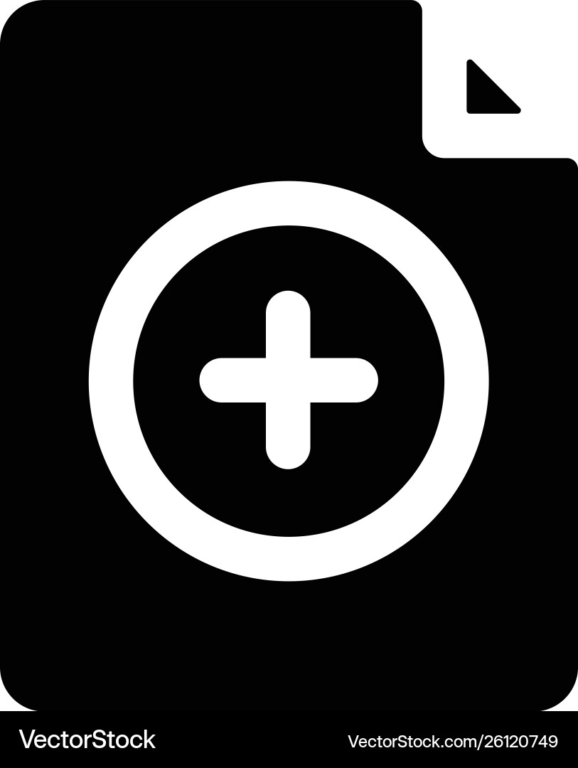 Add File Icon - Plus Sign vector image