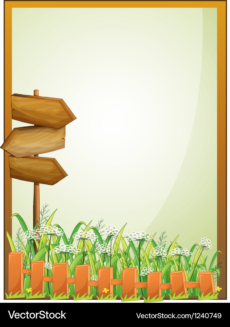 Arrow boards inside an empty frame Vector Image