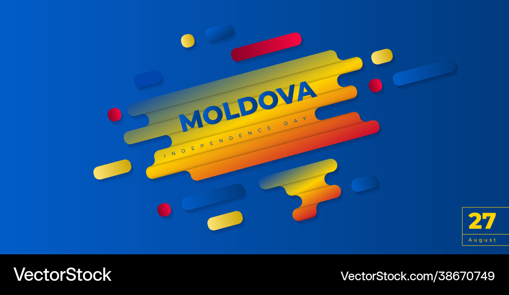 Blue background design with simple typography vector image