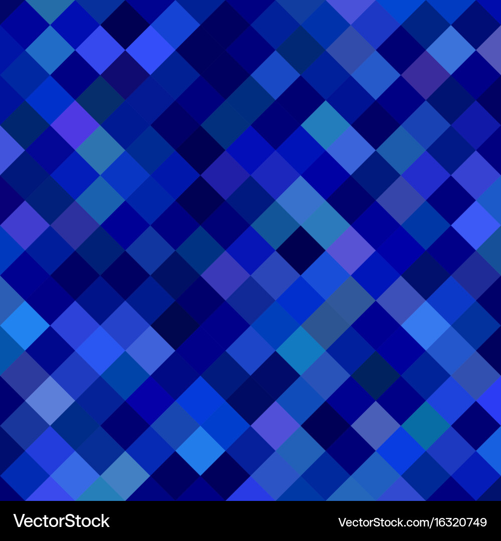 Blue diagonal square pattern background vector image