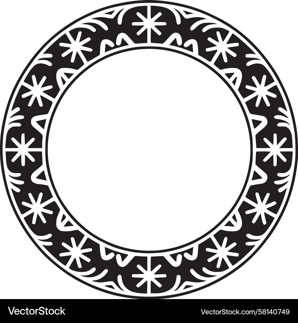 Complex Circular Border Pattern Vector Image
