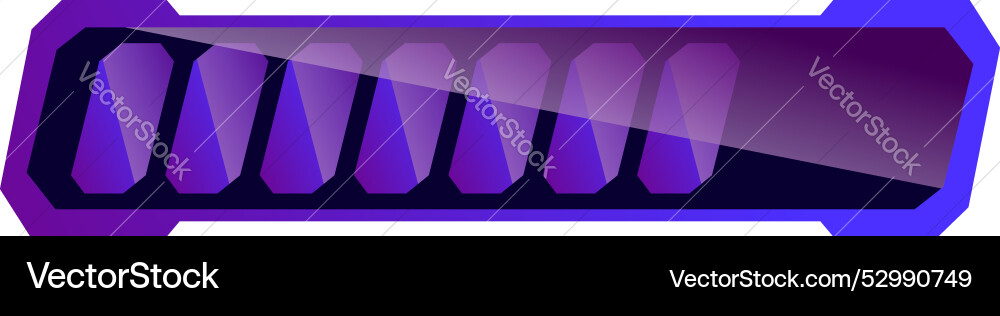 Futuristic game progress bar loading ui element vector image