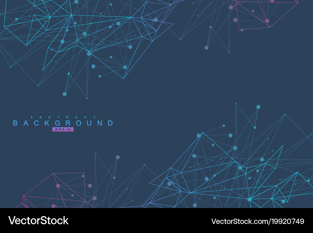 Geometric abstract background with connected line Vector Image