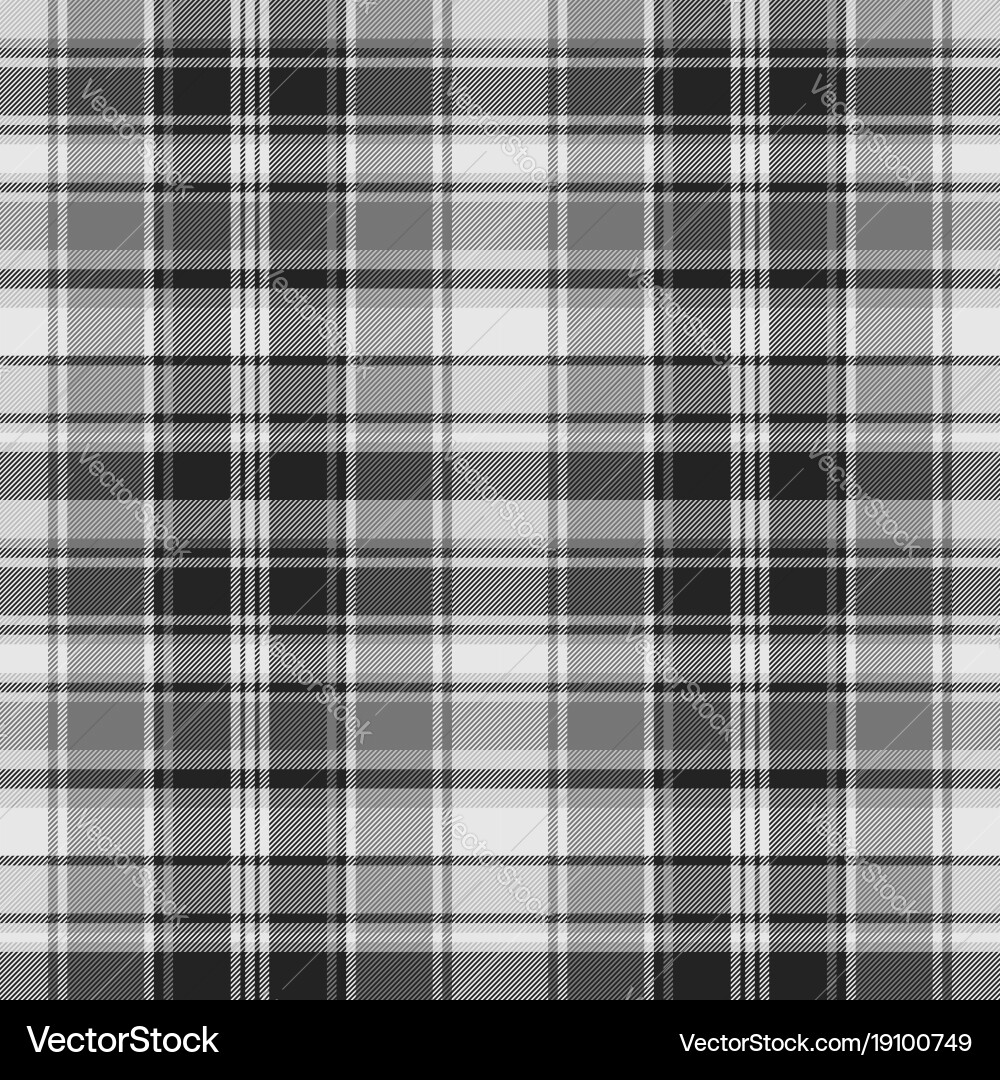 Gray check fabric texture seamless pattern vector image