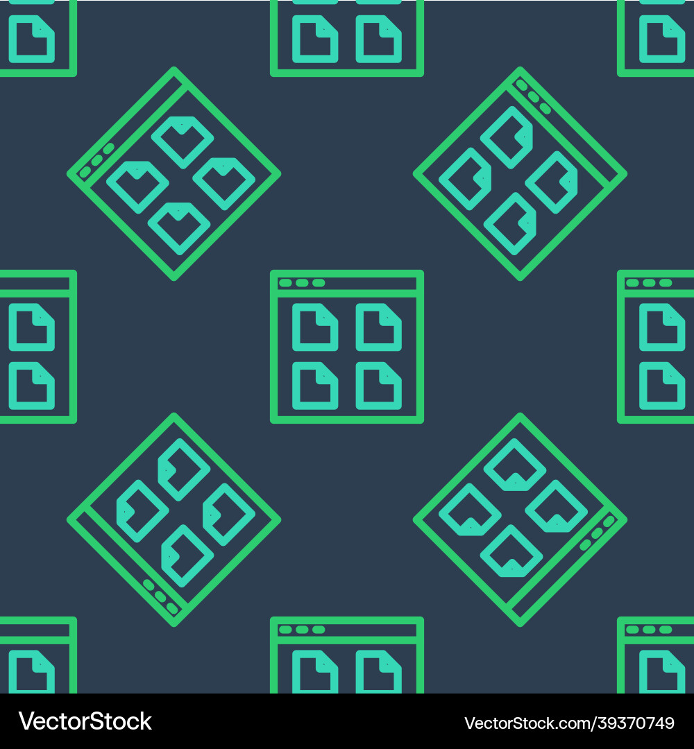 Line browser files icon isolated seamless pattern Line browser files icon isolated seamless pattern vector image