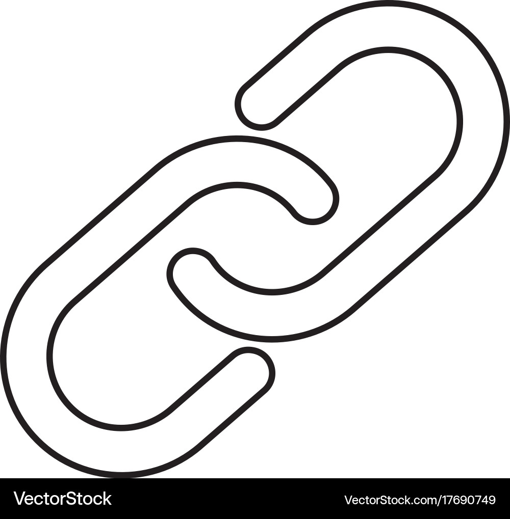 Line chain connection element symbol icon Vector Image