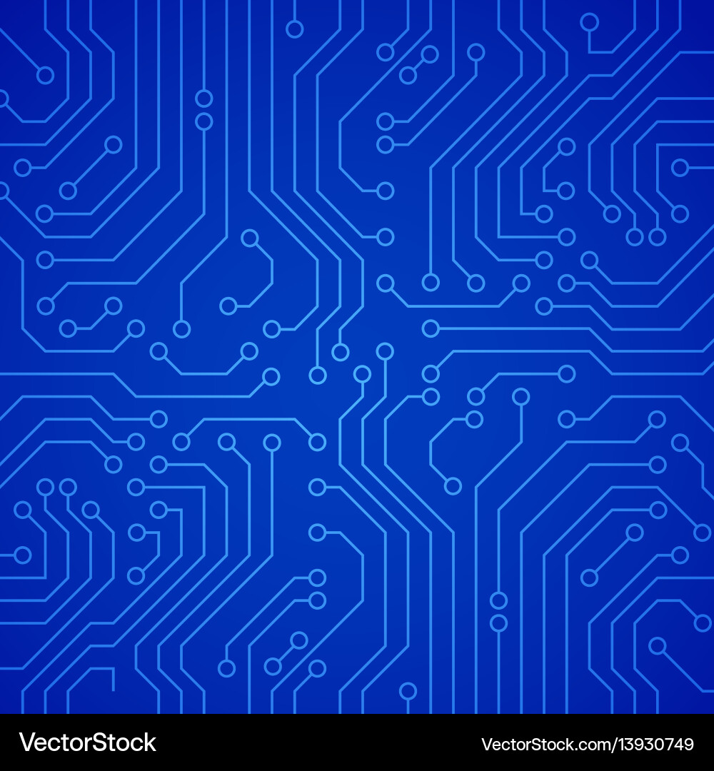 Microchip Circuit Board Pattern Vector Image
