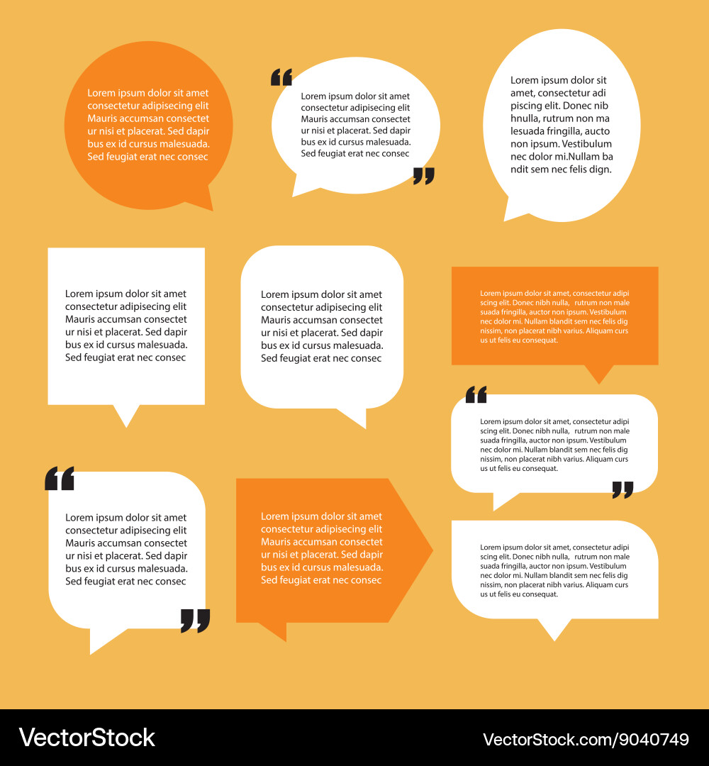 Modern quote text template design elements vector image