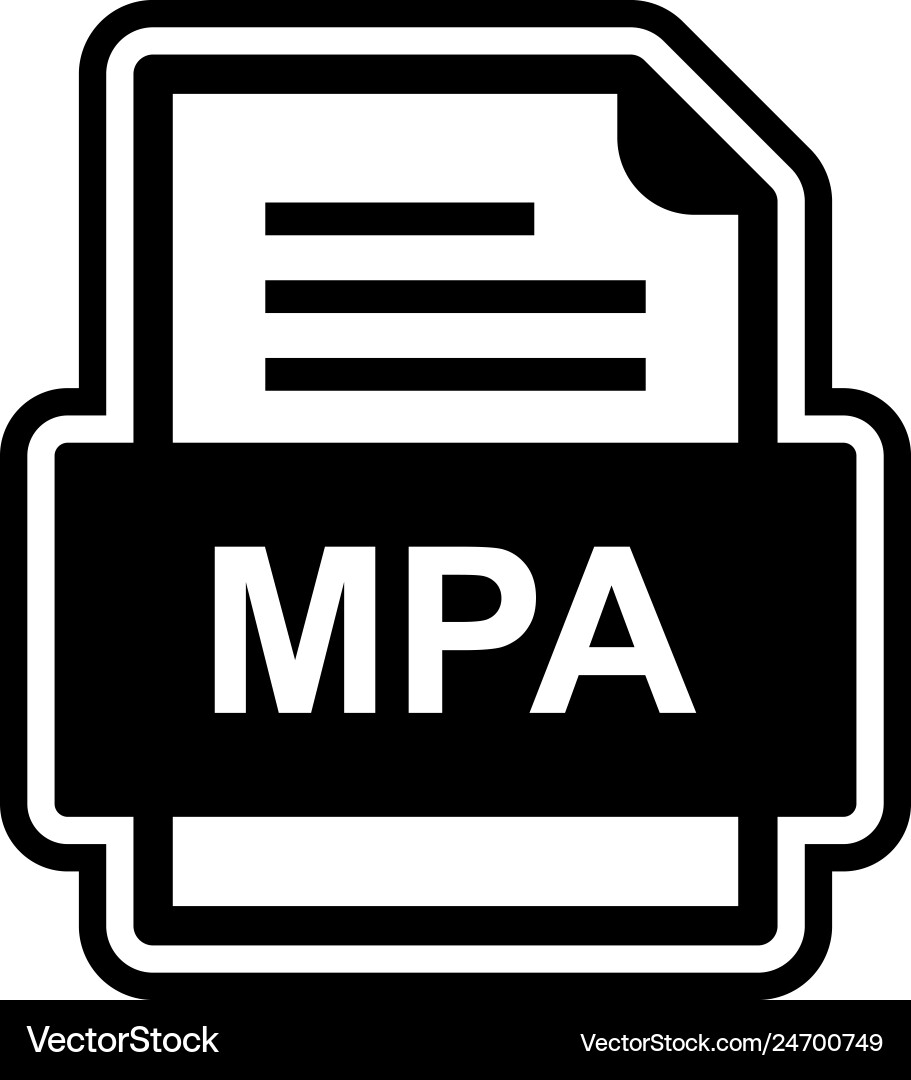 Mpa file document icon vector image