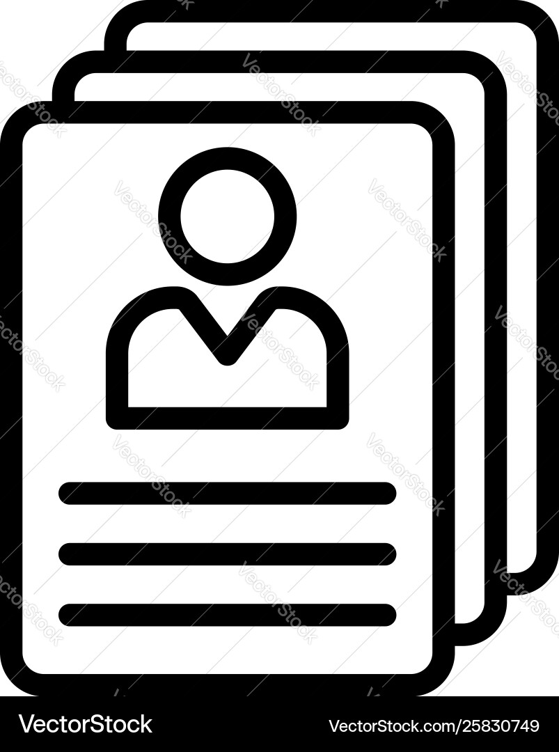 Personal files icon outline style Personal files icon outline style Vector Image