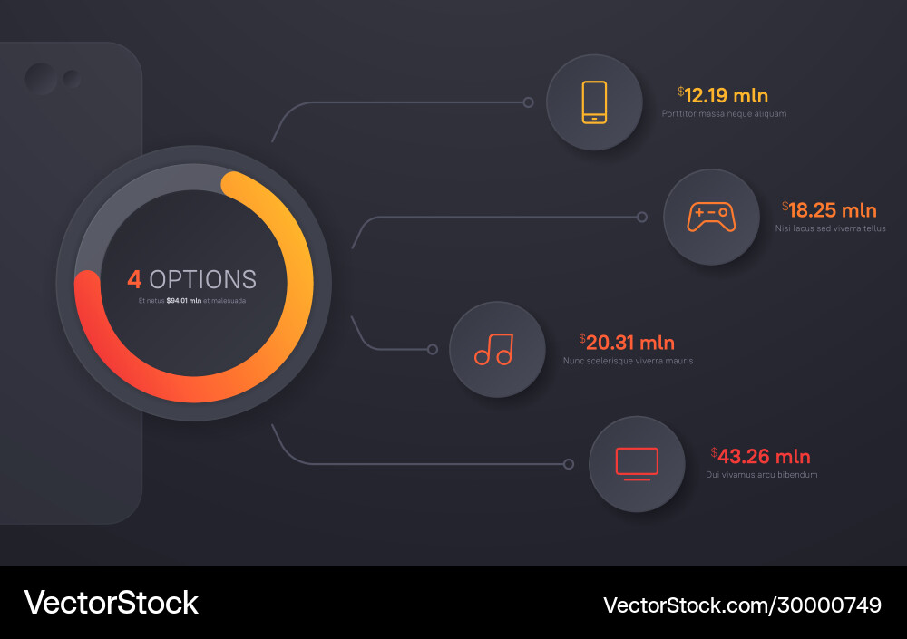 Presentation infographic structure chart Presentation infographic structure chart vector image