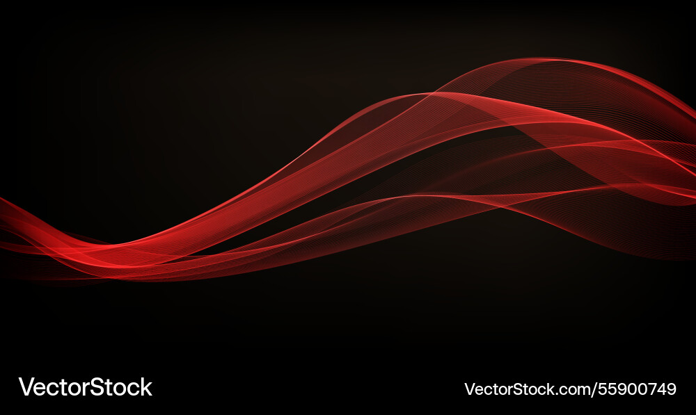 Red Shiny Wave Background Vector Image