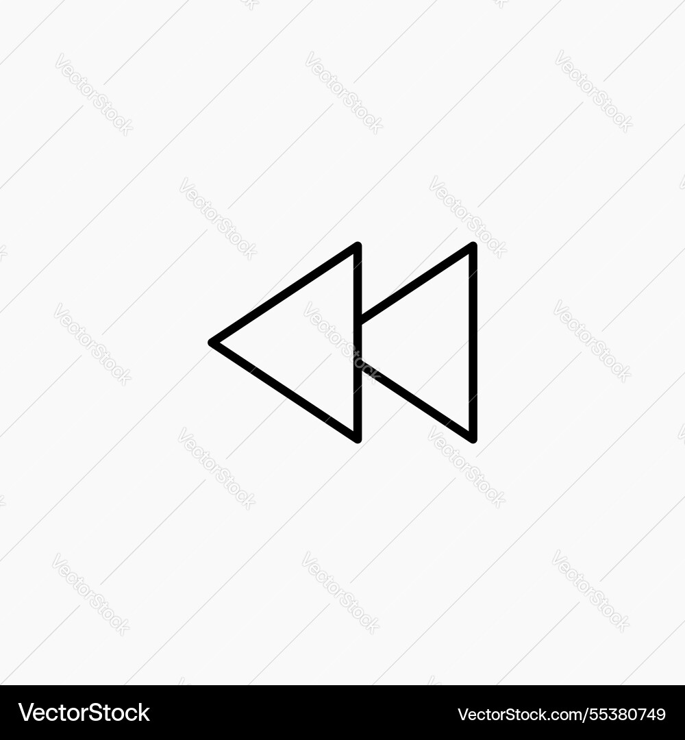 Rewind button icon simple Rewind button icon simple vector image