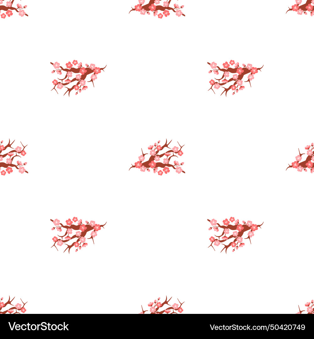Sakura pattern the repeating Sakura pattern the repeating vector image
