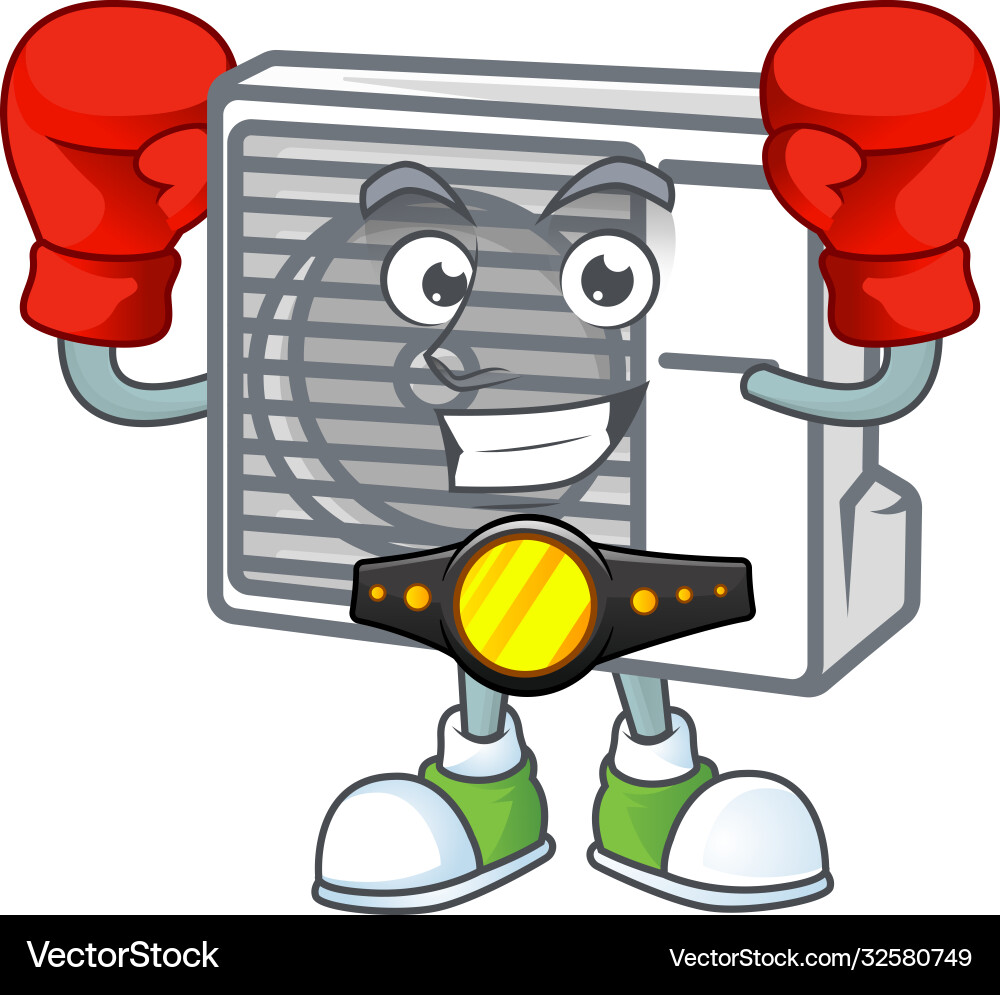 Sportlich Boxing Split Klimaanlage Cartoon Design Sportlich Boxing Split Klimaanlage Cartoon Design vektorbild