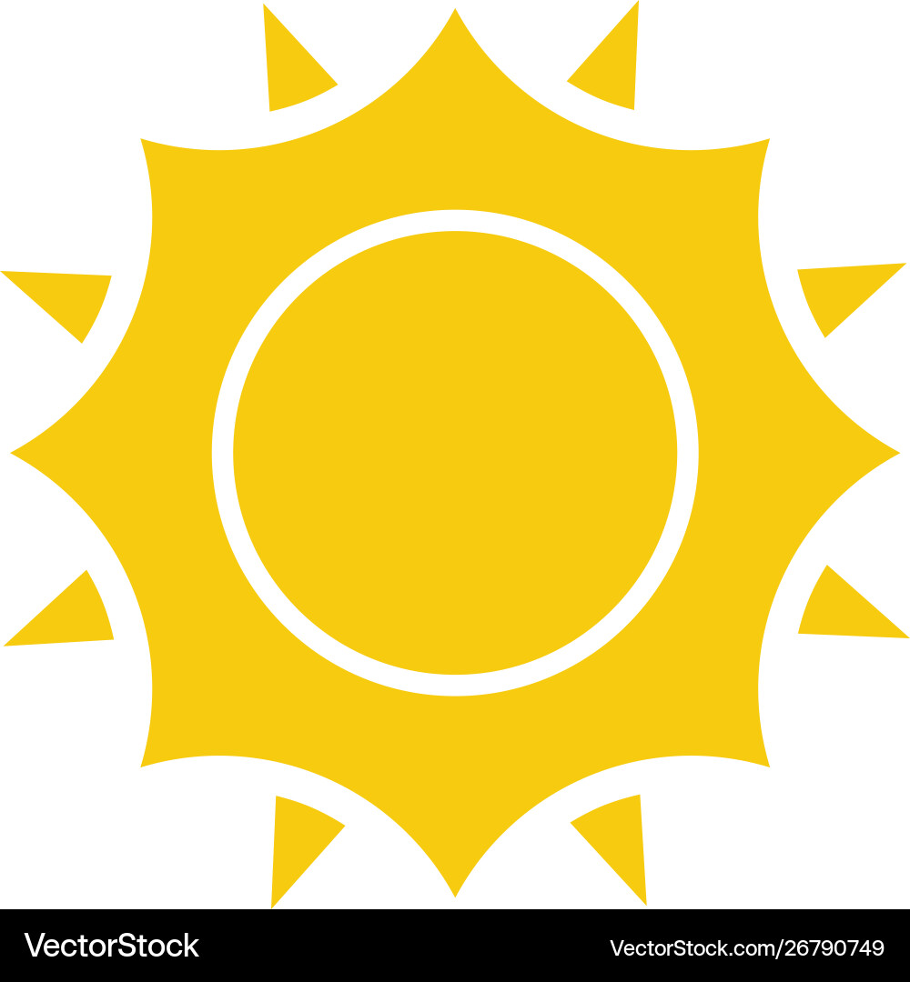 Sun icon - simple element summer concept Sun icon - simple element summer concept vector image