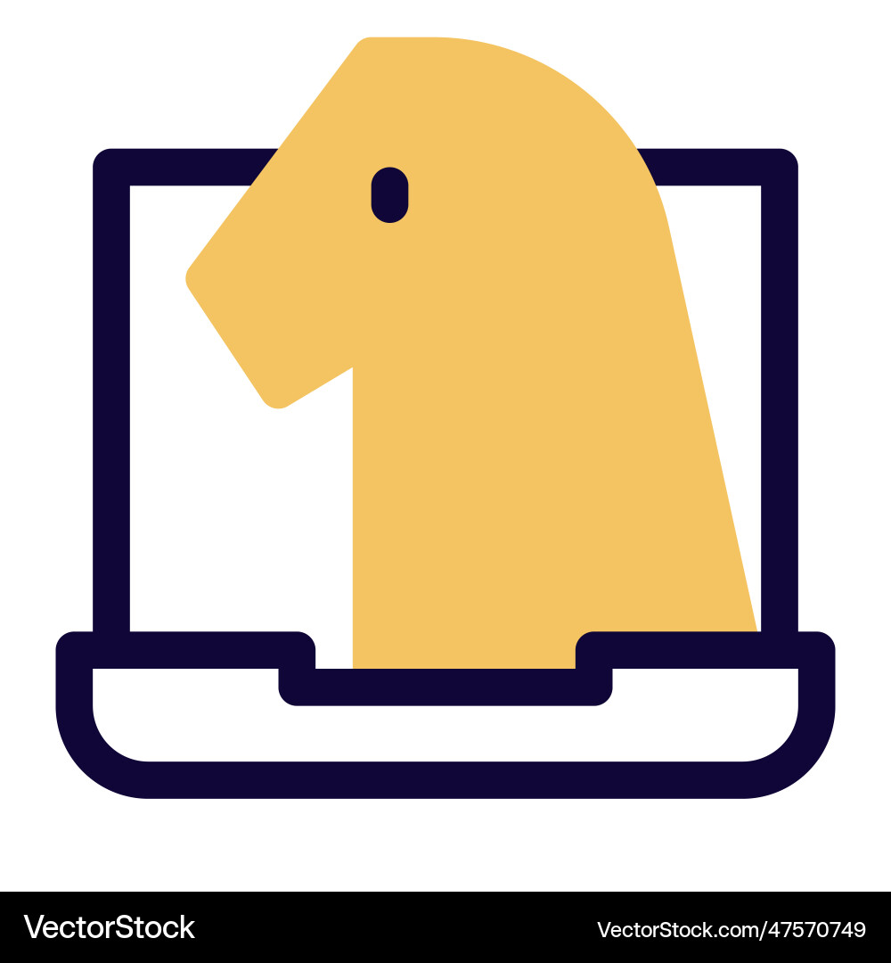 Trojan a type of computer malware Vector Image