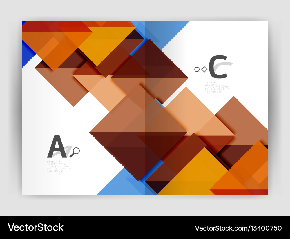 Abstract background with color triangles annual Vector Image