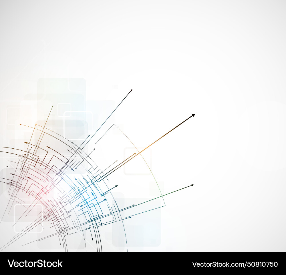 Abstract bright circuit computer line technology Vector Image