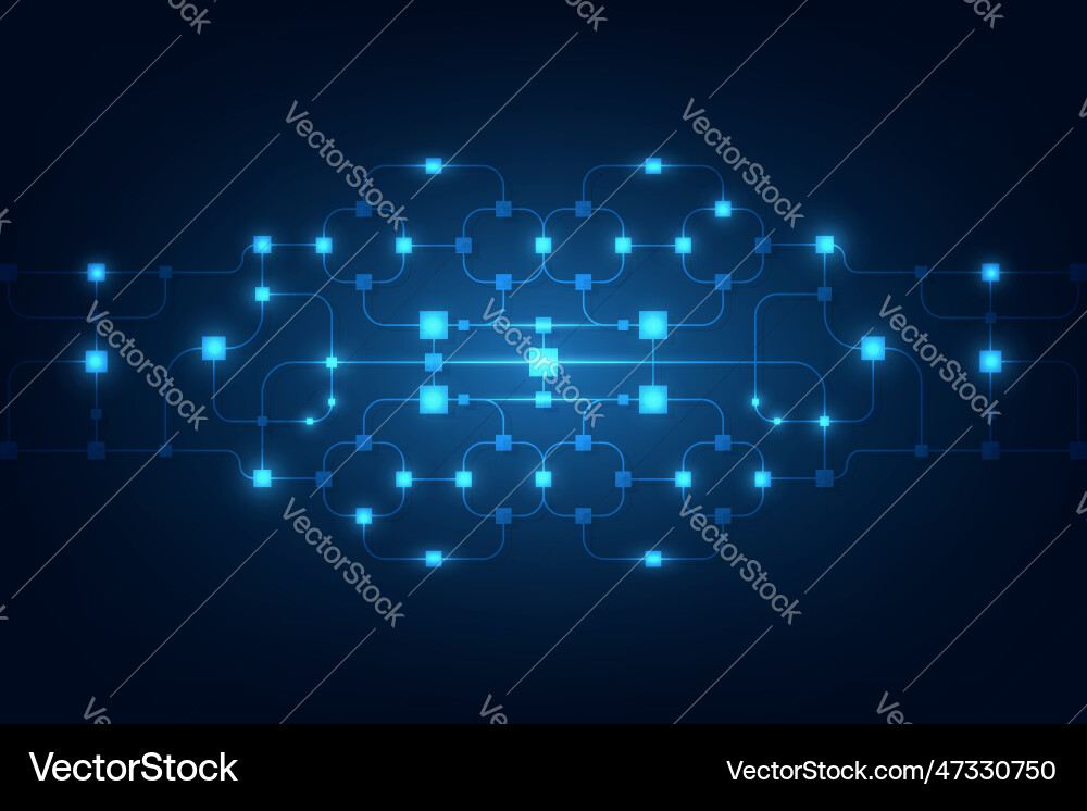 Abstract circuit networking blockchain concept Abstract circuit networking blockchain concept vector image