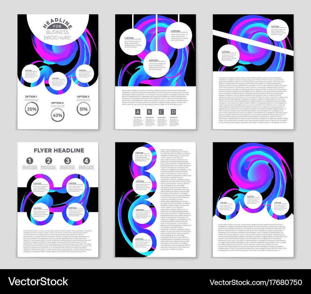 Abstract layout background set for art Vector Image