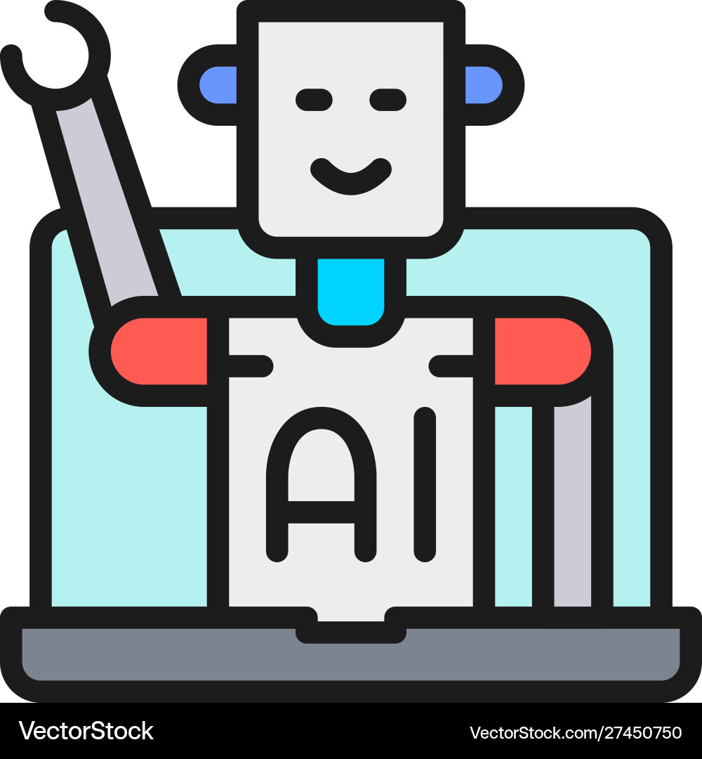 Chatbot customer service robot artificial Chatbot customer service robot artificial vector image