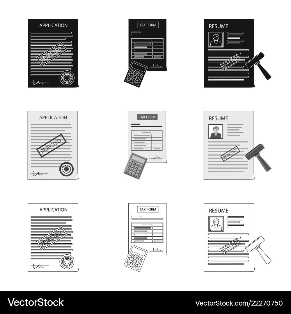 Design of form and document symbol Design of form and document symbol vector image