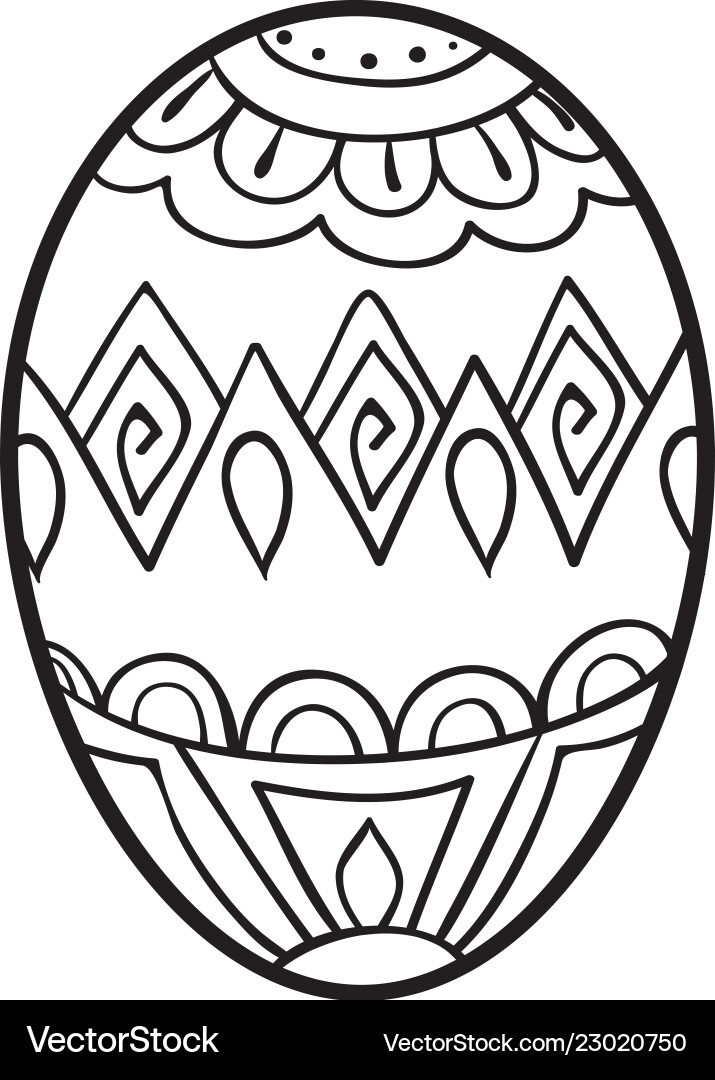 Erwachsene Färbung Buchseite ein Osterei Bild Erwachsene Färbung Buchseite ein Osterei Bild vektorbild