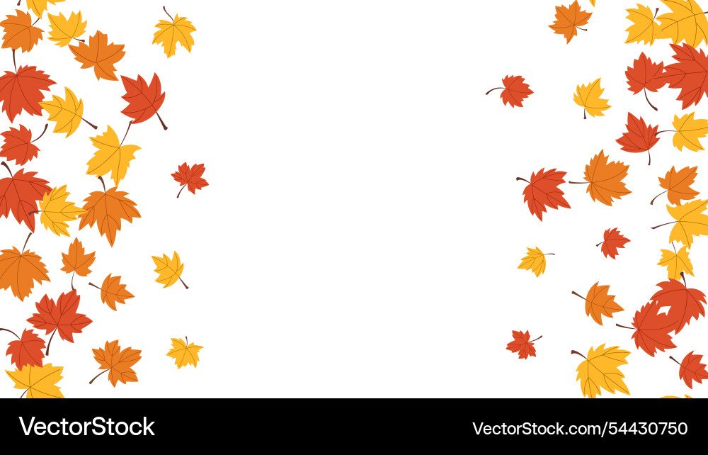 Frame autumn seamless repeat vertically Frame autumn seamless repeat vertically vector image