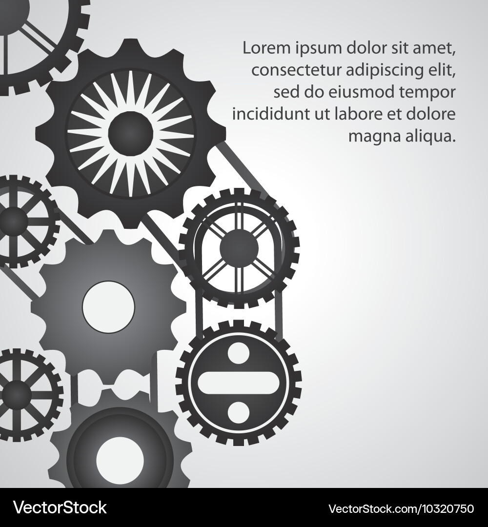 Gear cog machine part set design Vector Image