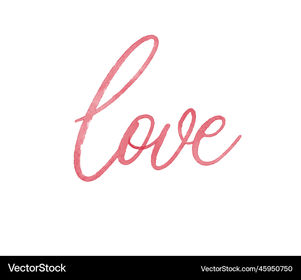 Hand lackiert Valentinstag Karte Liebe Hand lackiert Valentinstag Karte Liebe vektorbild