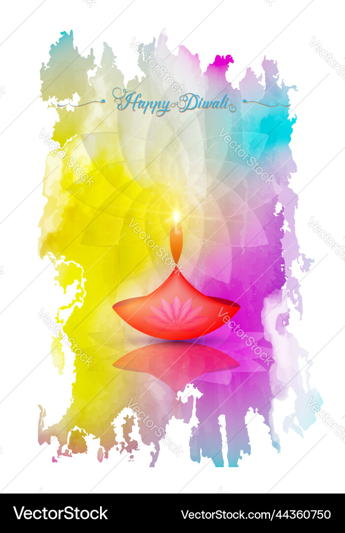 Happy diwali Festival der Lichter indische Aquarell Happy diwali Festival der Lichter indische Aquarell vektorbild