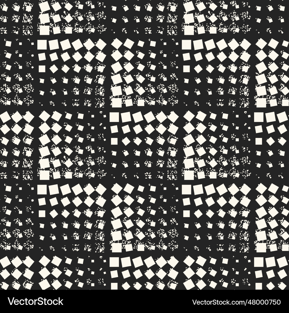 Monochrome pixel glitch effect mosaic pattern Monochrome pixel glitch effect mosaic pattern vector image