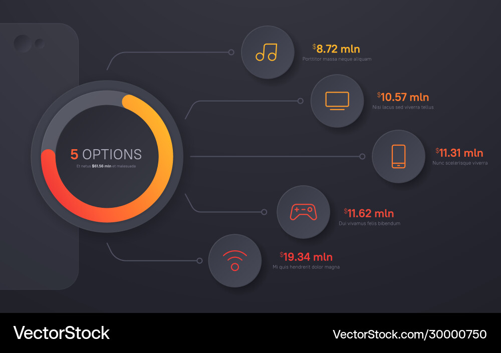 Presentation infographic structure chart Presentation infographic structure chart vector image