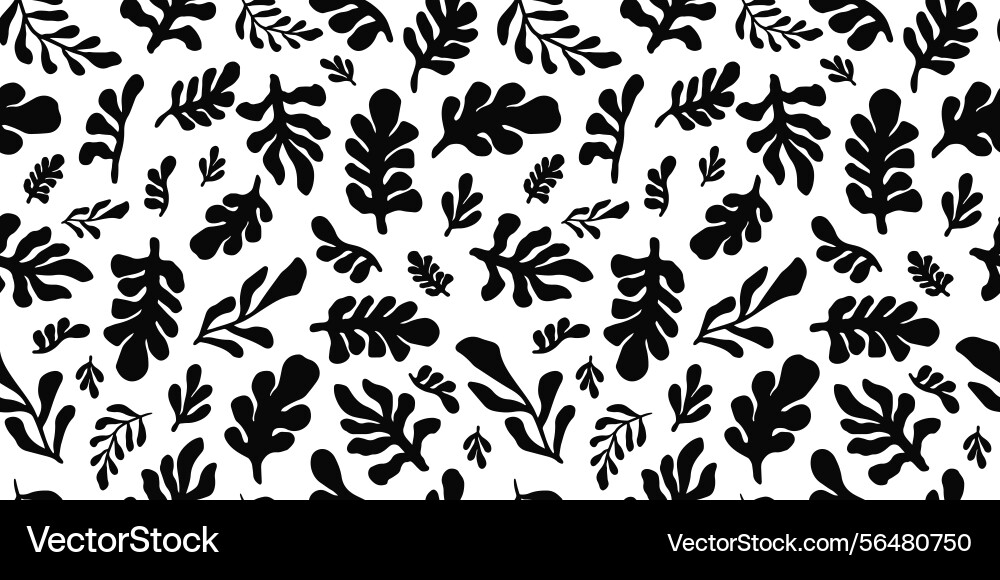 Seamless botanical pattern with abstract leaves Seamless botanical pattern with abstract leaves vector image