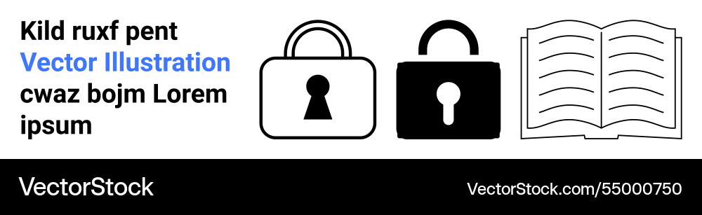 Secure access and information concept with locks Secure access and information concept with locks vector image