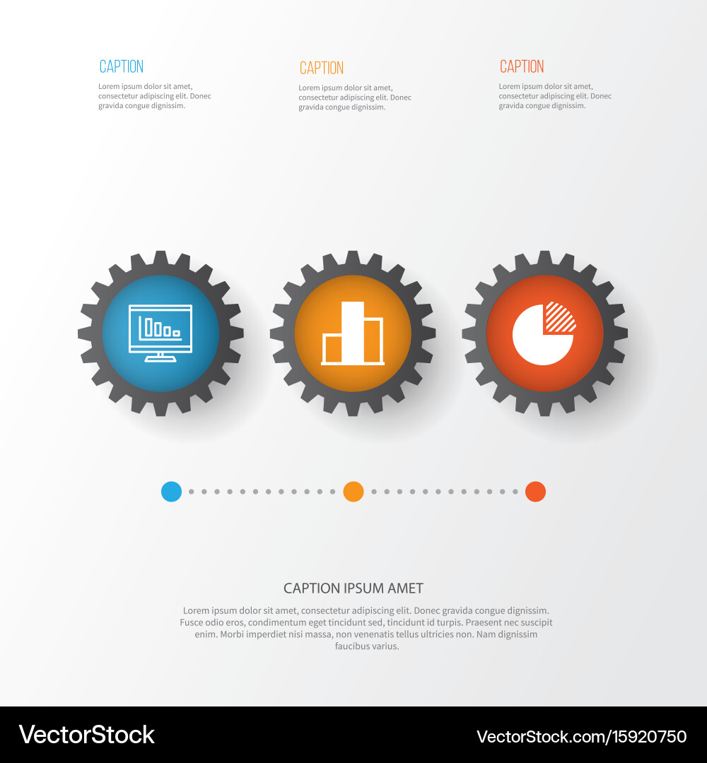 Set of graphs diagrams and statistics icons Vector Image