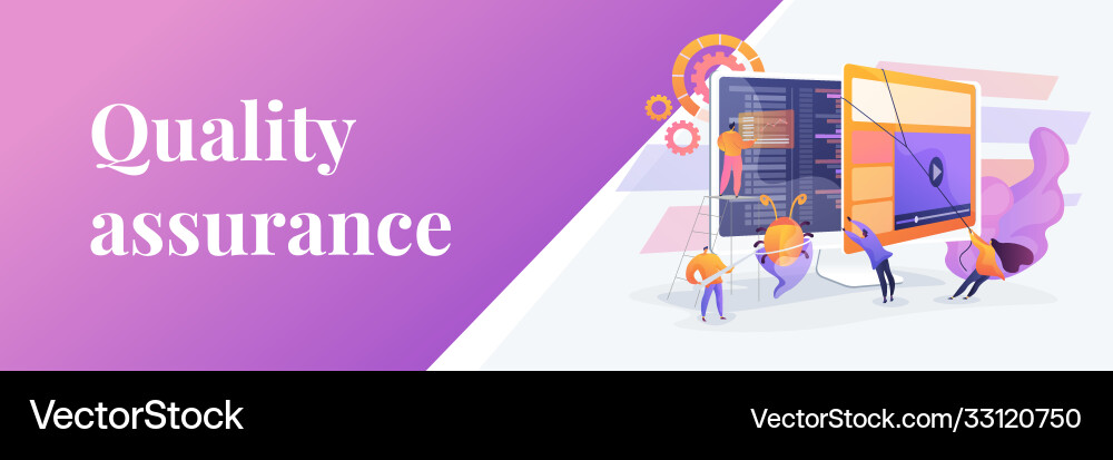 Software testing concept banner header Software testing concept banner header vector image