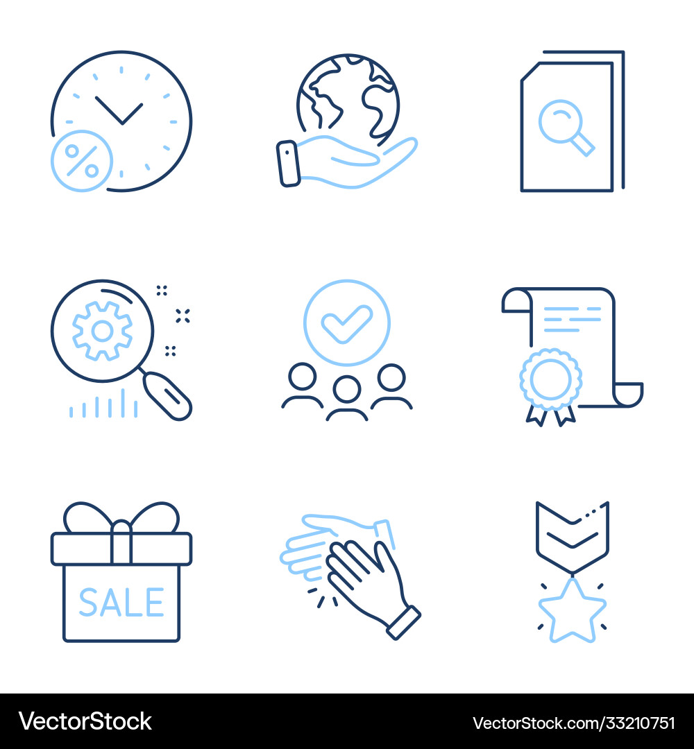 Clapping hands search files and statistics Clapping hands search files and statistics vector image