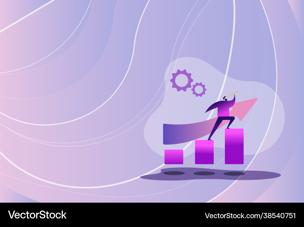 Colorful image displaying progress abstract Vector Image