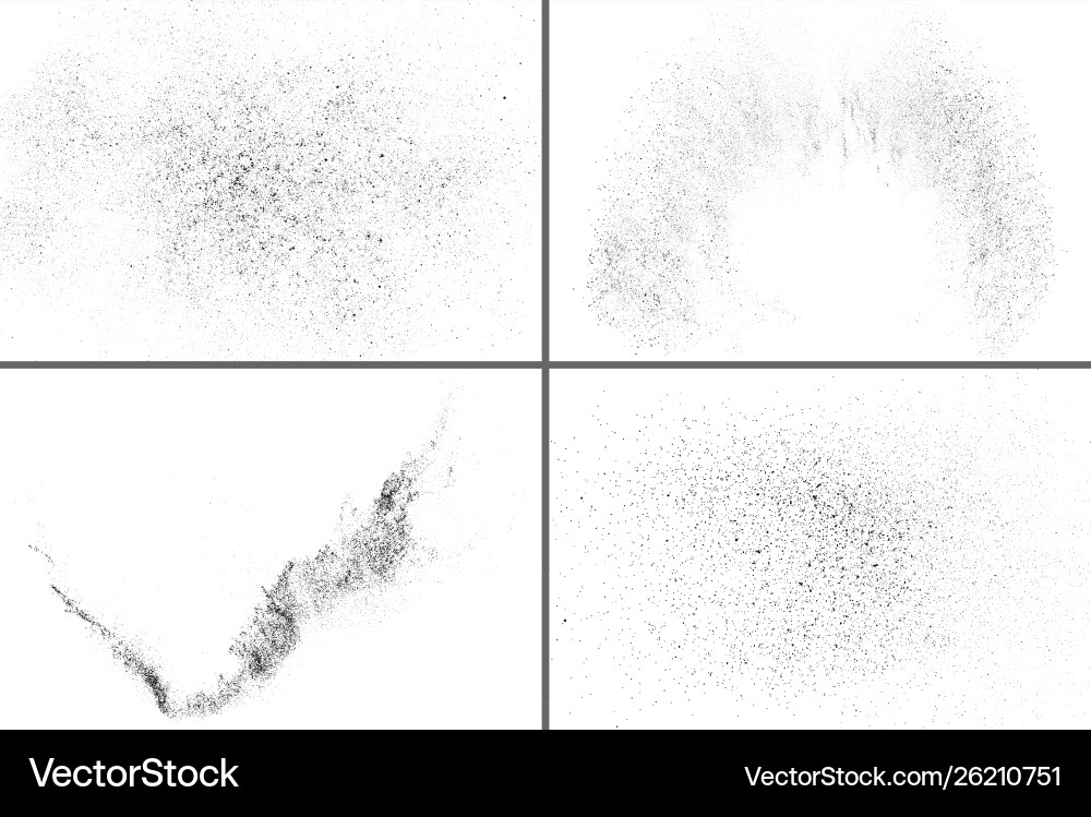 Dark noise granules set design elements Dark noise granules set design elements vector image
