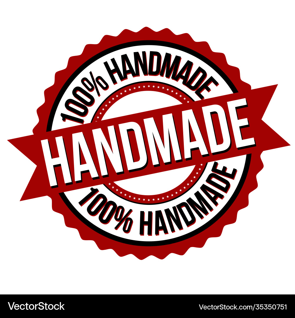 Handmade Label - Red Handmade Label - Red