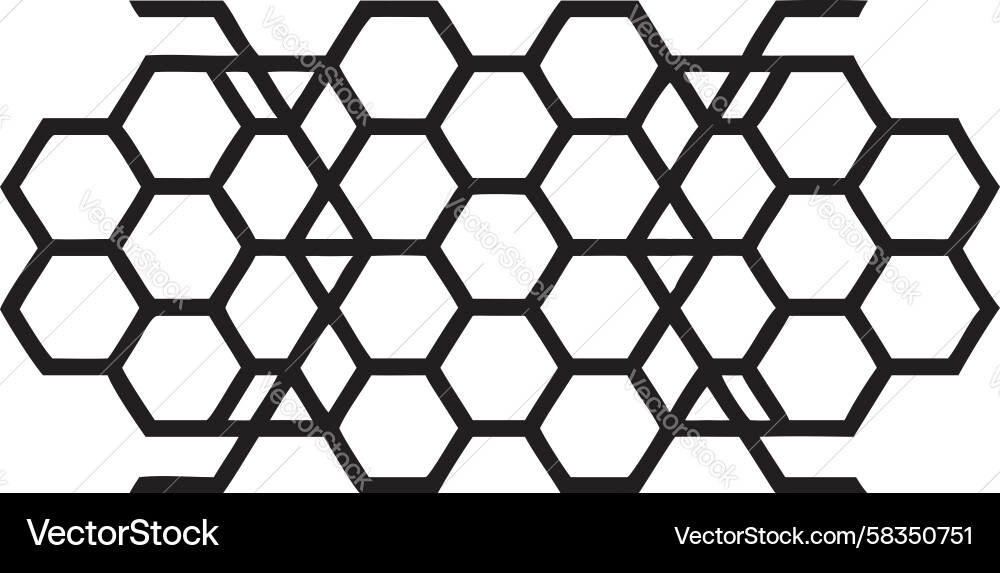 Hexagonal Mesh Lattice Pattern Vector Image