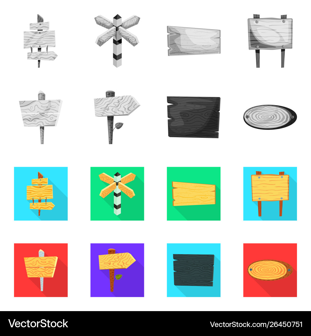 Isolated object raw and forest icon collection Isolated object raw and forest icon collection Vector Image