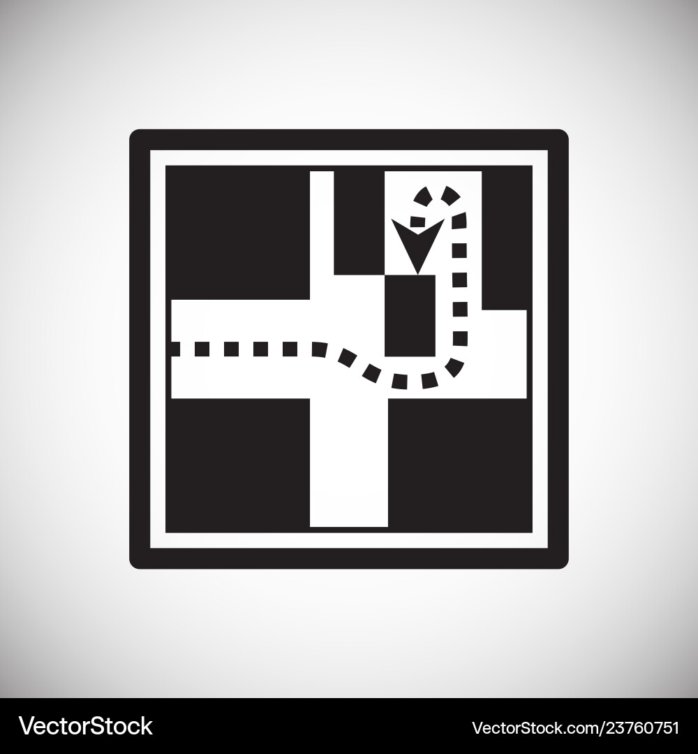 Navigation icon on white background for graphic Vector Image