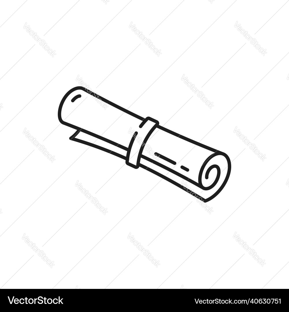 Parchment isolated notary scroll paper document Parchment isolated notary scroll paper document vector image