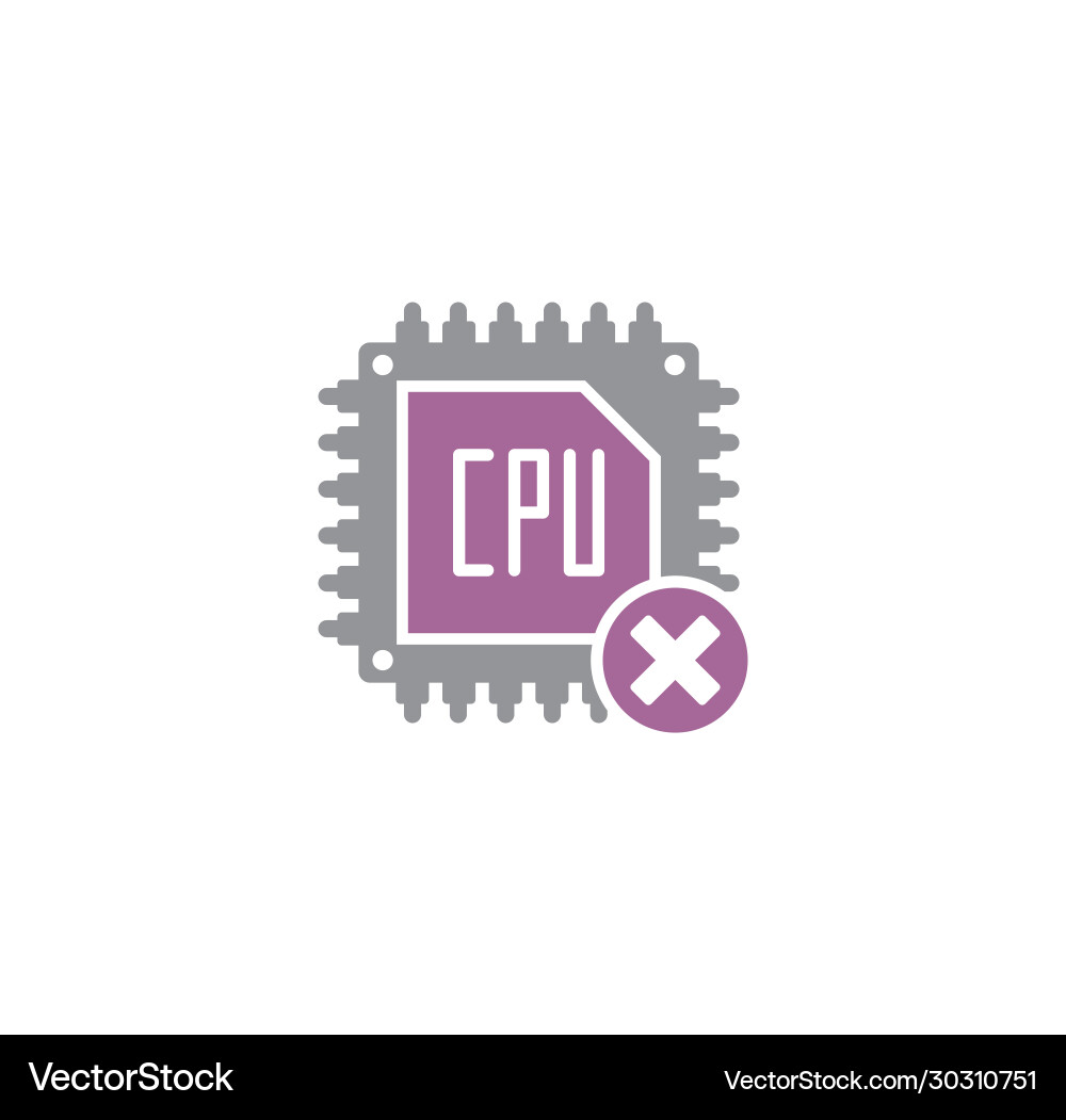 Processor chip related icon on background Processor chip related icon on background vector image